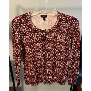 Talbots Patterned Cardigan